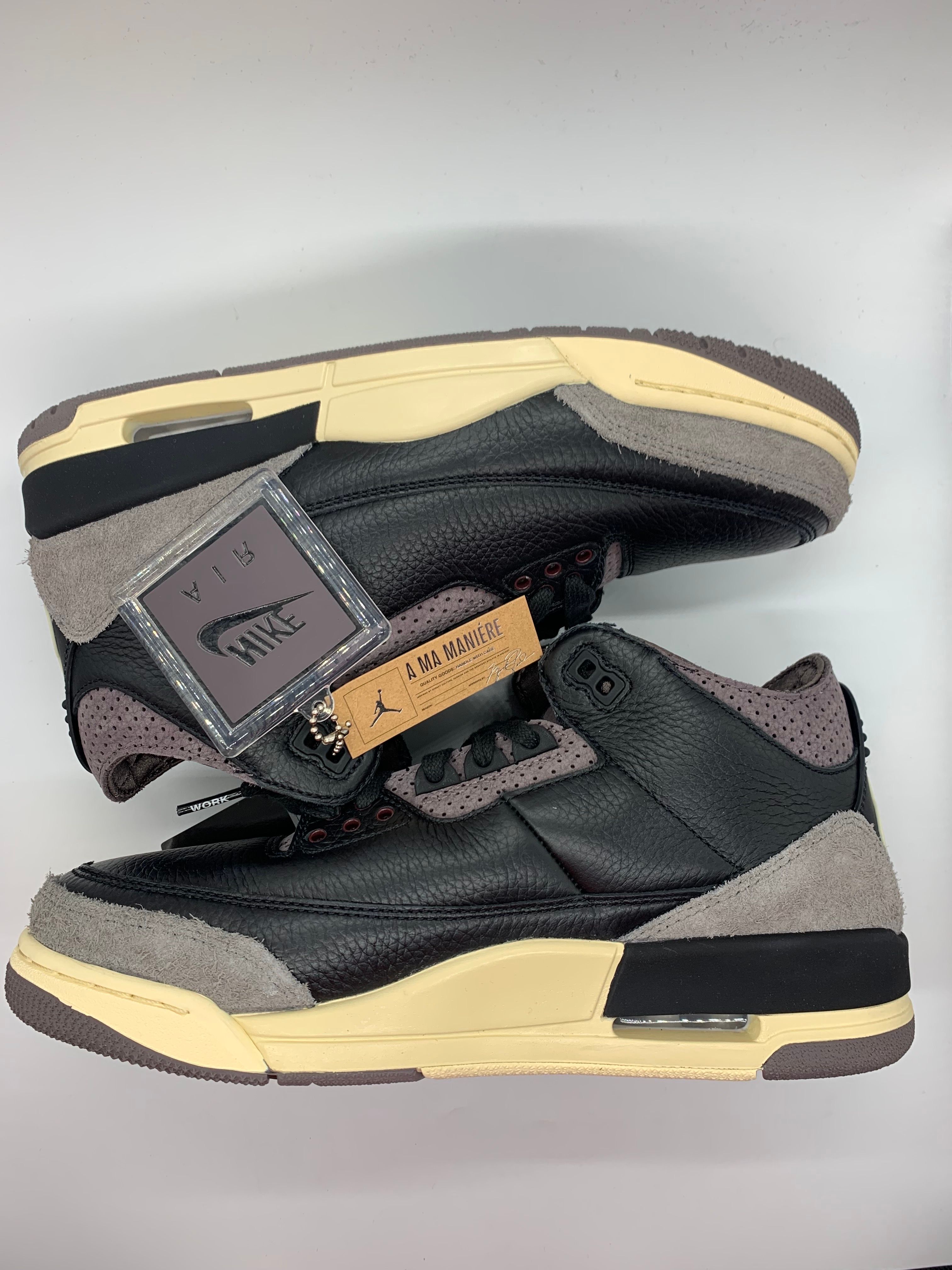 A Ma Maniere × Nike Women's Air Jordan 3 Retro OG SP "Black and Flat Pewter/WYWS"