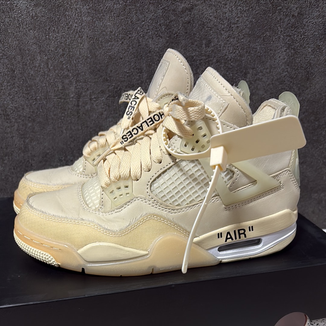 Off-White × Nike Women's Air Jordan 4 SP "Sail"