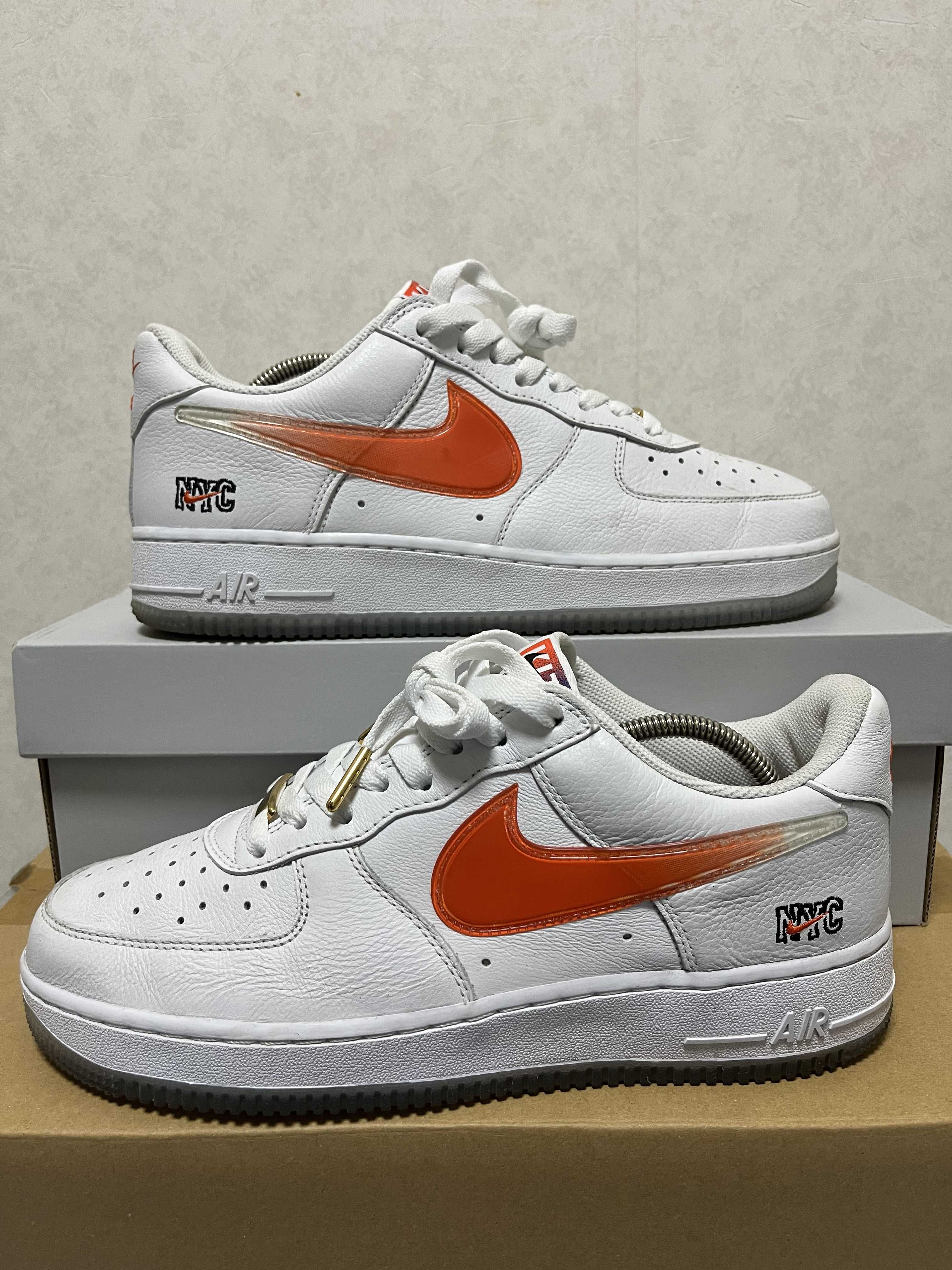 KITH × Nike Air Force 1 Low "White/Rush Blue/White/Brilliant Orange"