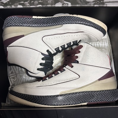 A Ma Maniere × Nike Air Jordan 2 "Airness/Sail and Burgundy"