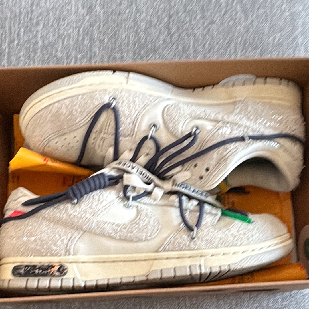 Off-White × Nike Dunk Low "Sail/Neutral Grey/Gridiron"