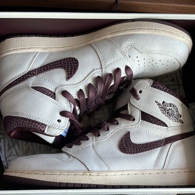A Ma Maniere × Nike Air Jordan 1 Retro High OG "Sail and Burgundy"
