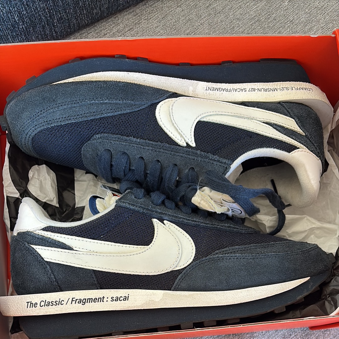 Fragment × sacai × Nike LD Waffle "Blackended Blue"