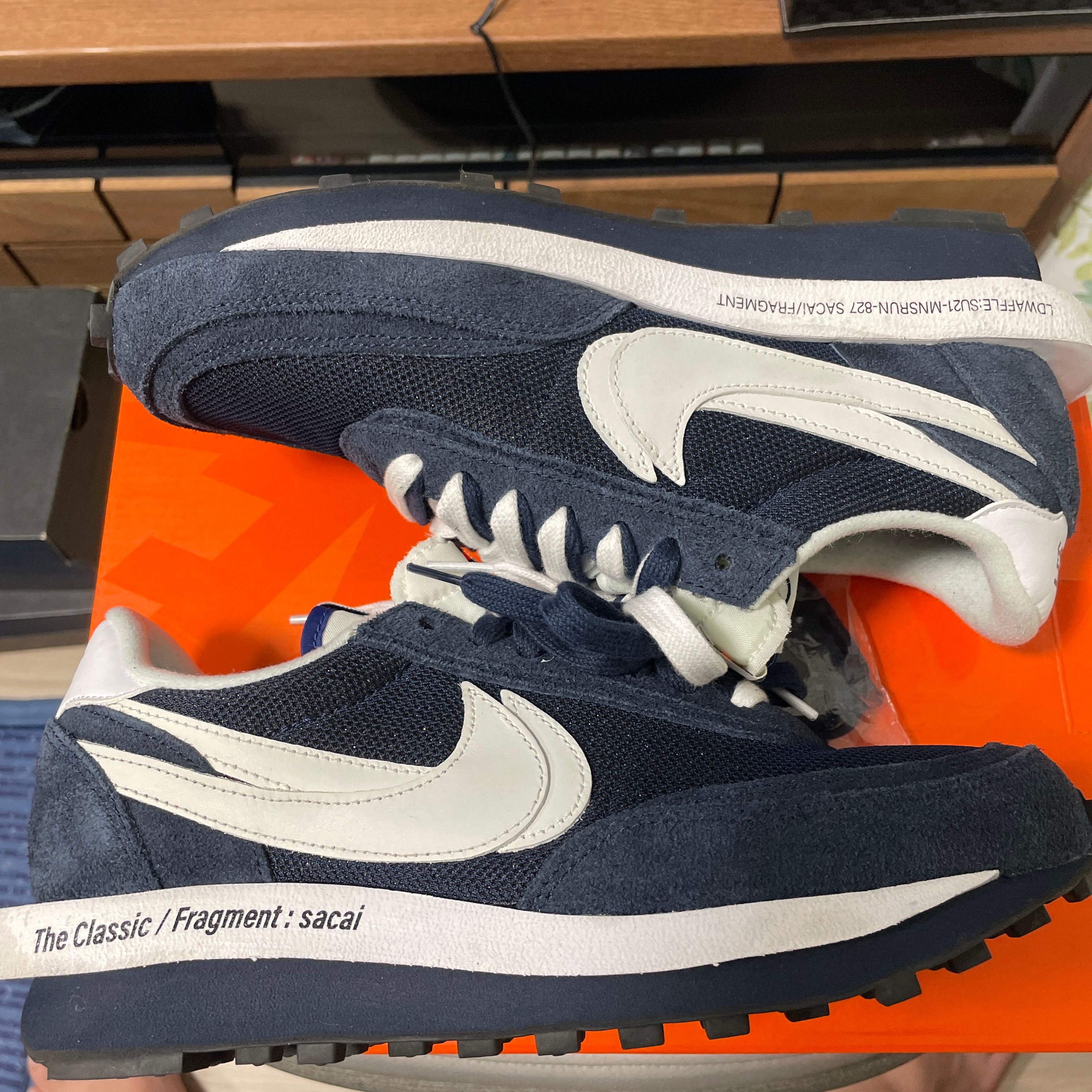 Fragment × sacai × Nike LD Waffle "Blackended Blue"