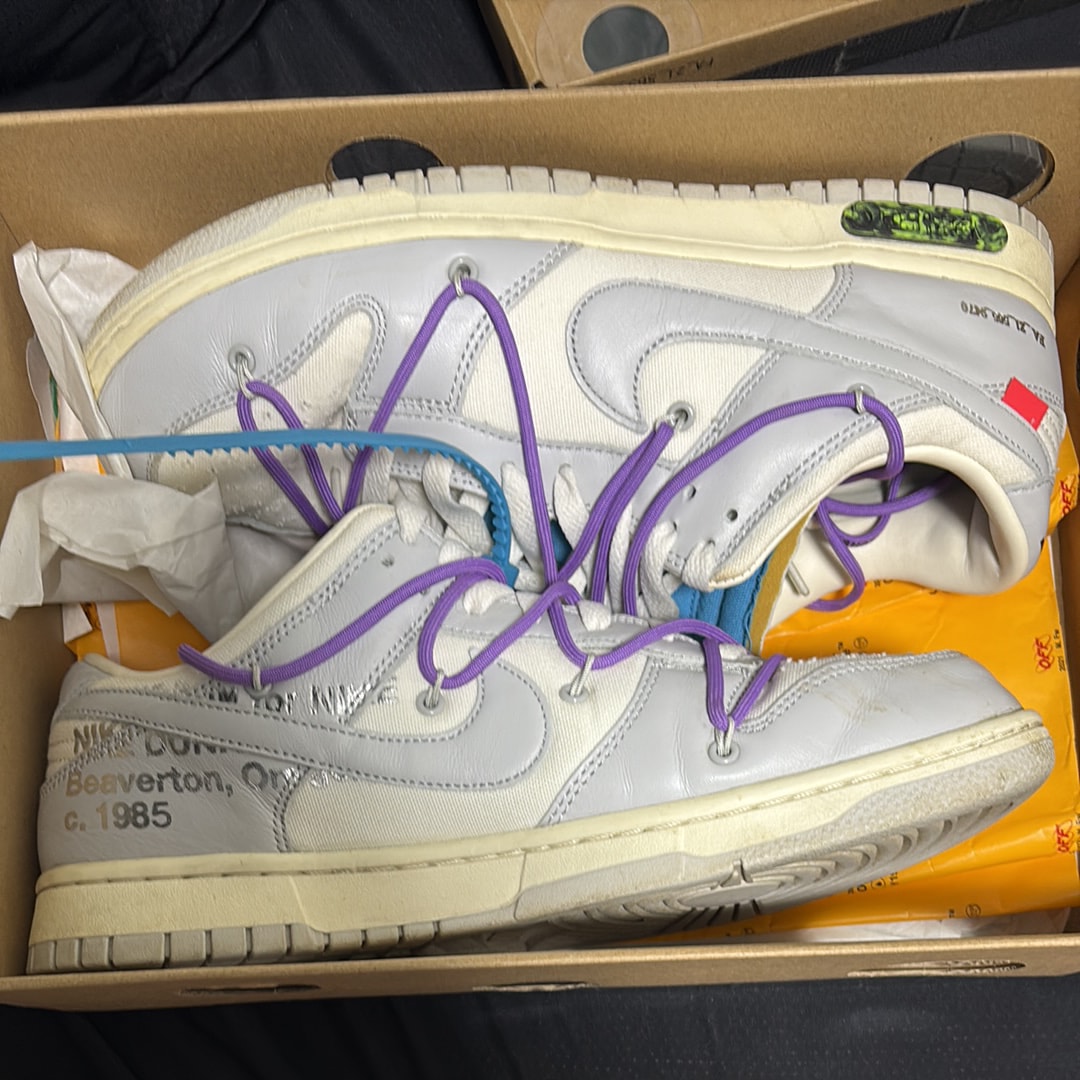 Off-White × Nike Dunk Low "Sail/Neutral Gray"