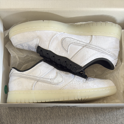 CLOT × fragment design × Nike Dunk Low "Black and White"