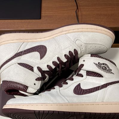 A Ma Maniere × Nike Air Jordan 1 Retro High OG "Sail and Burgundy"