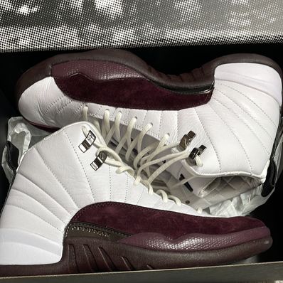 A Ma Maniere × Nike Women's Air Jordan 12 "White and Burgundy Crush"