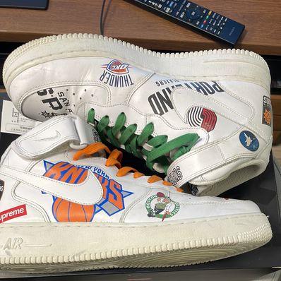 Supreme × NBA × Nike Air Force 1 Mid '07 "White"