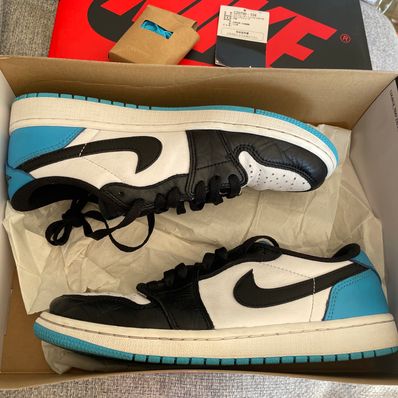 Nike Air Jordan 1 Low OG "Black and Dark Powder Blue/UNC"