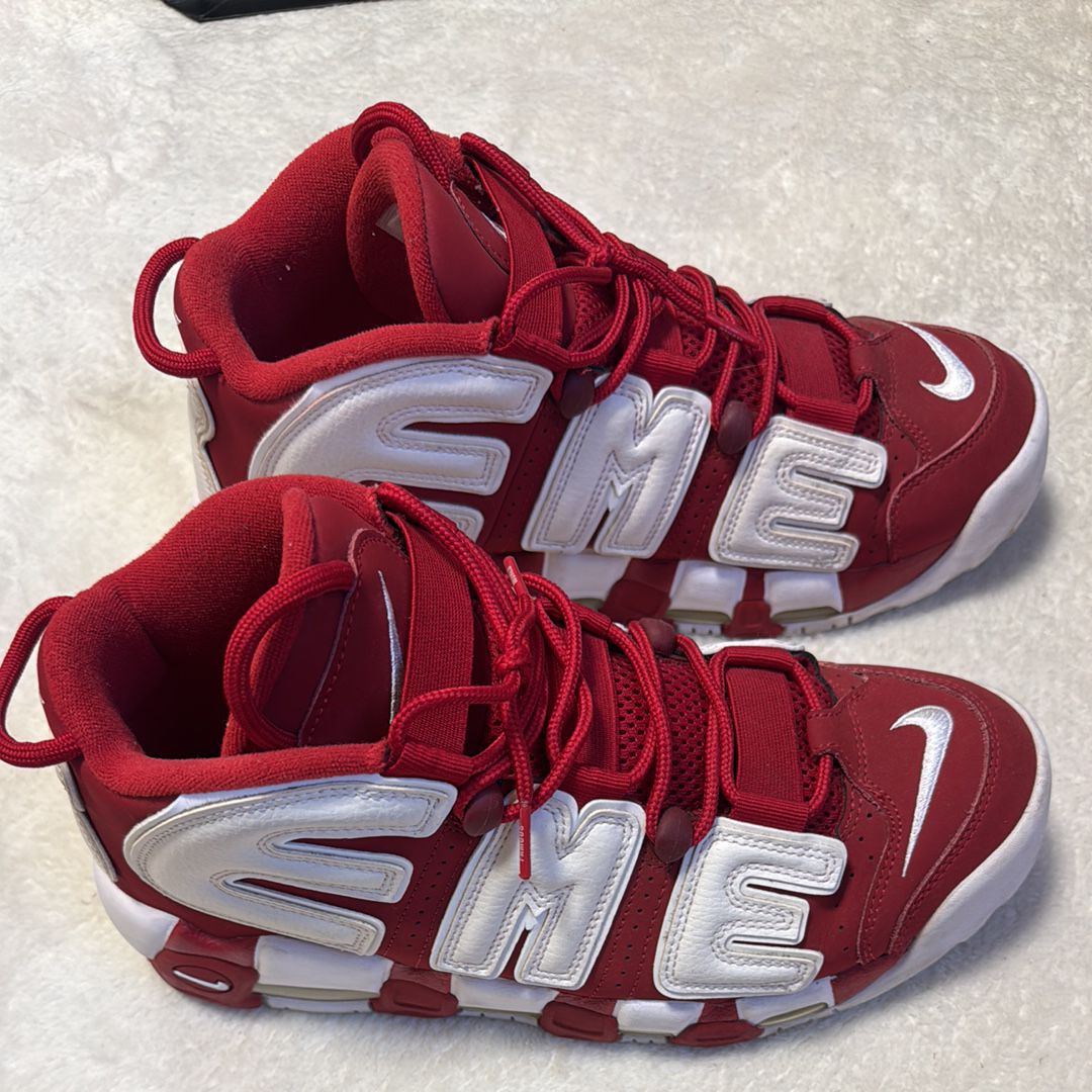 Supreme × Nike Air More Uptempo "White/Red"