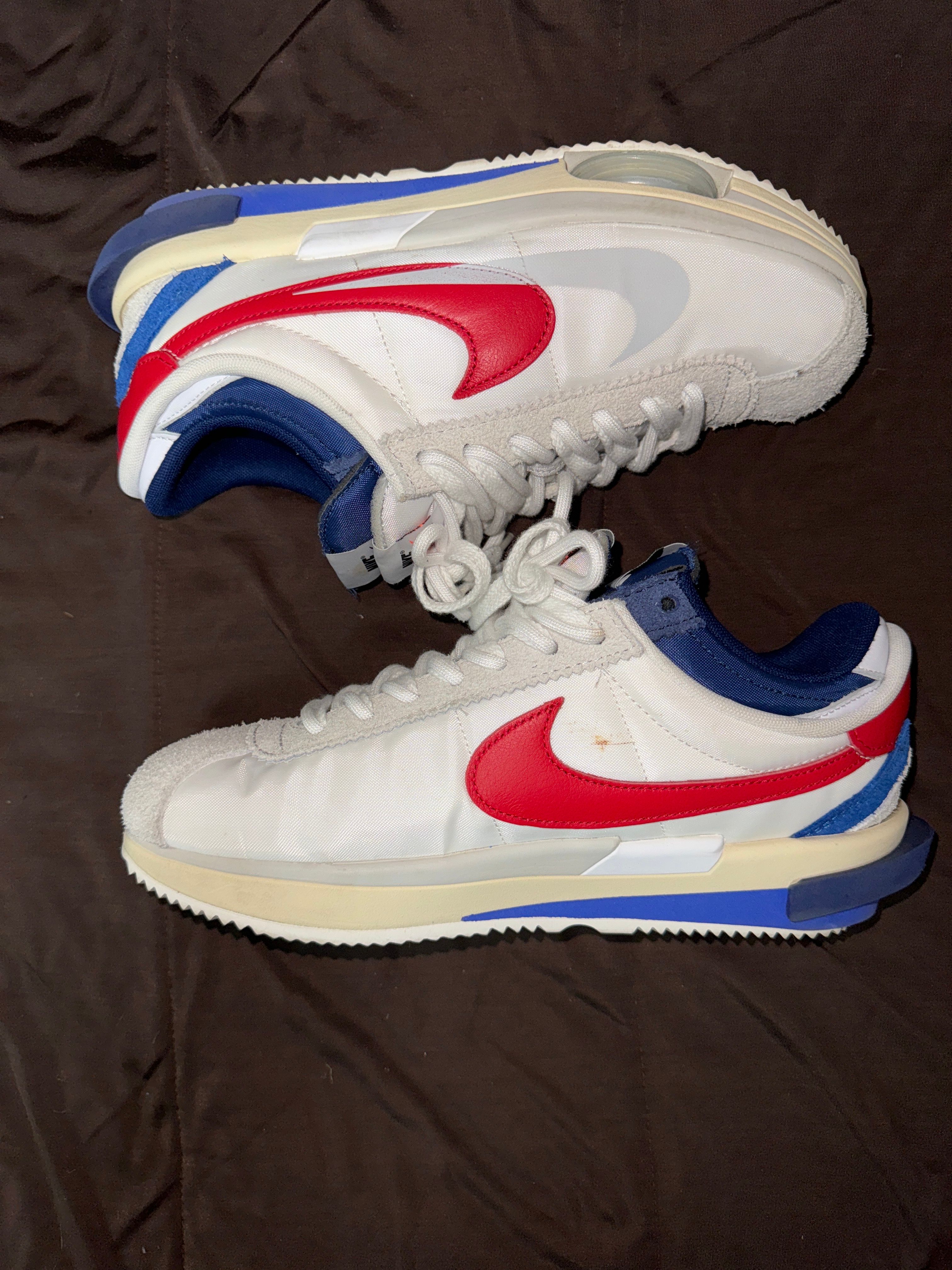 sacai × Nike Zoom Cortez "White and University Red"