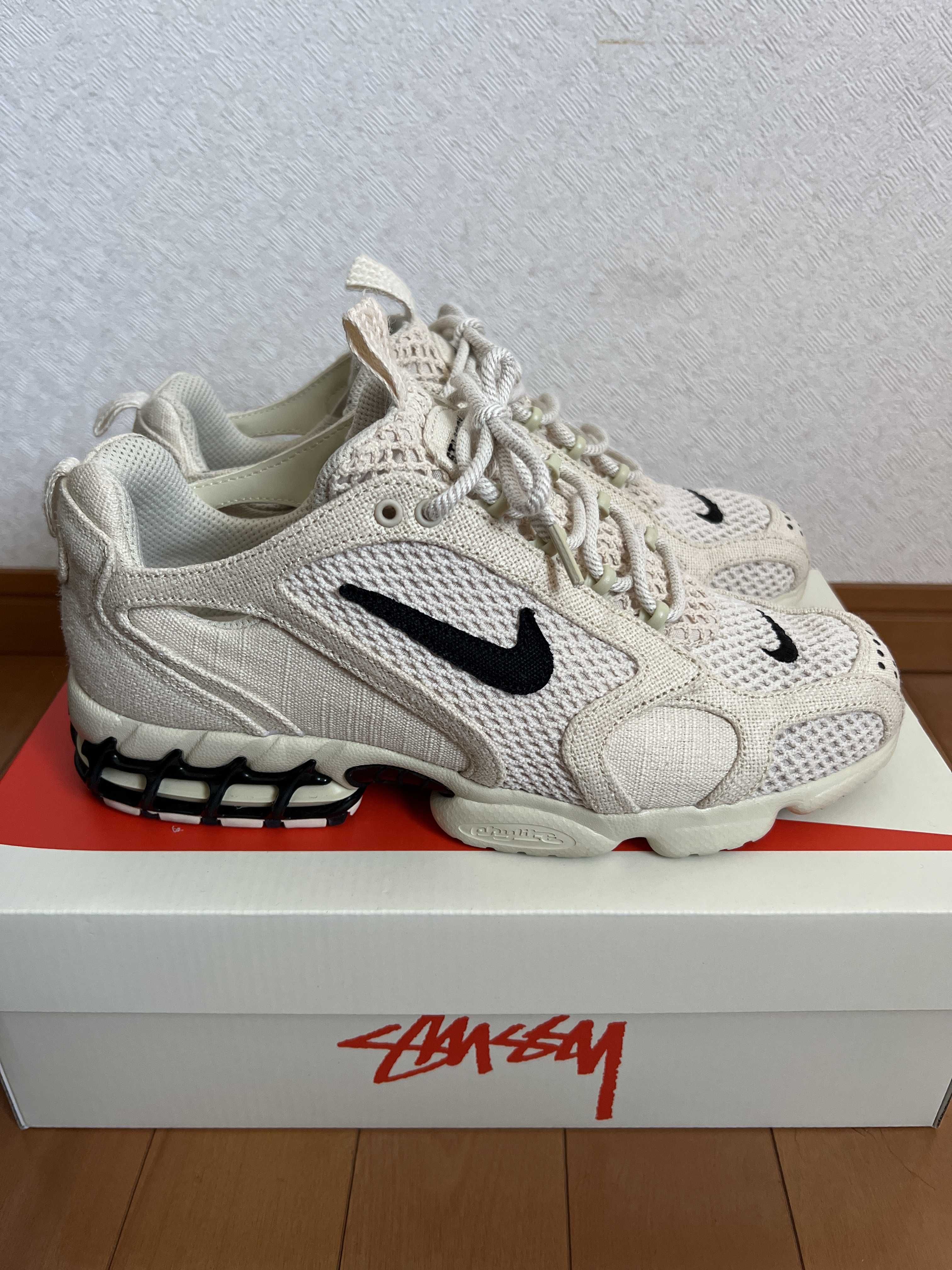 Stussy × Nike Air Zoom Spiridon CG 2 "Fossil/Black"