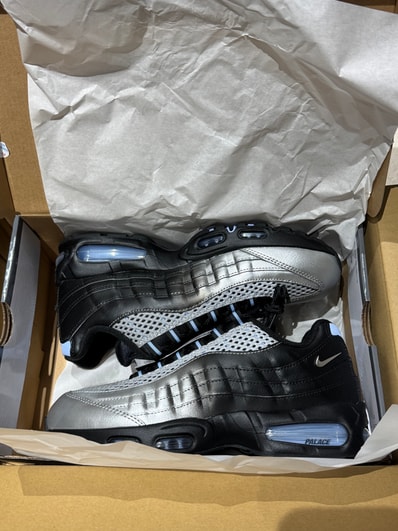 Palace Skateboards × Nike Air Max 95 Big Bubble "Metallic Silver/Aluminum"