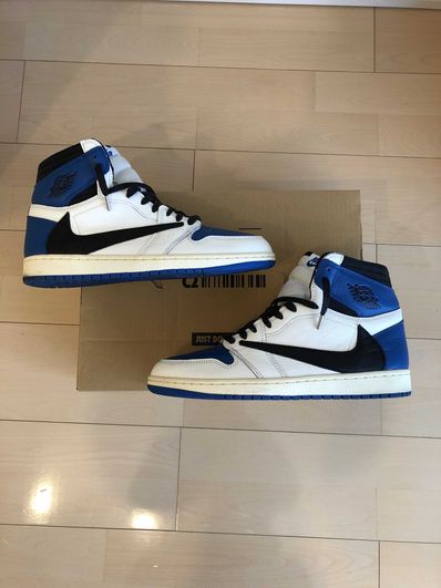 Travis Scott × fragment design × Nike Air Jordan 1 Retro High OG SP "Military Blue"