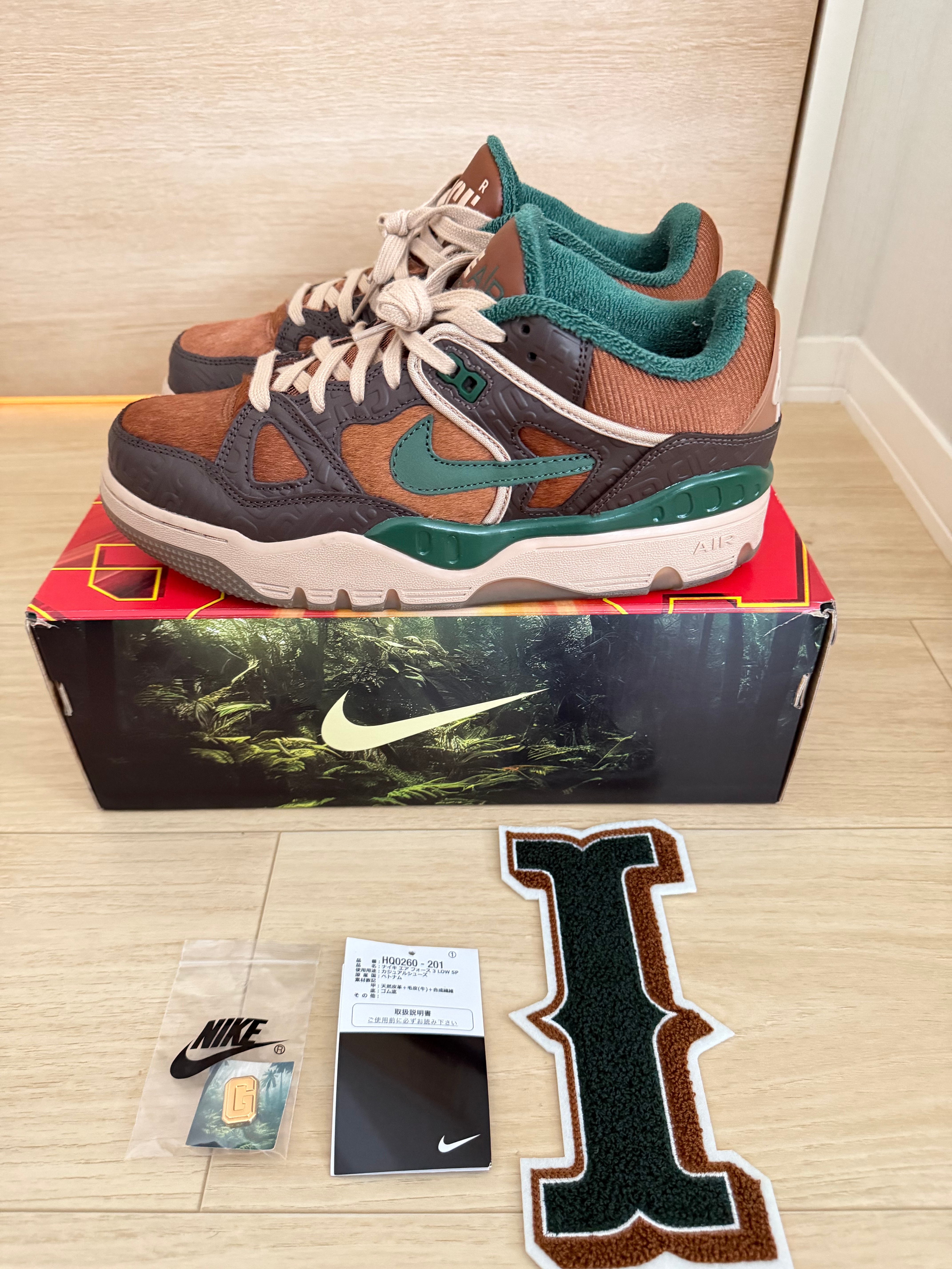 ニゴー × ナイキ エアフォース3 ロー SP "バロックブラウン アンド ピーカン" (NIGOヒールロゴ)