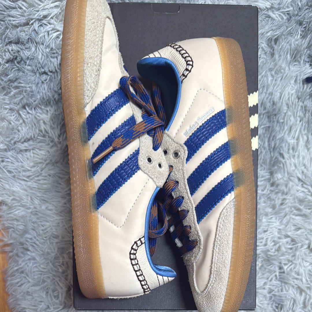 Wales Bonner × adidas Nylon Samba "Wonder Clay/Team Royal Blue/Wonder White"