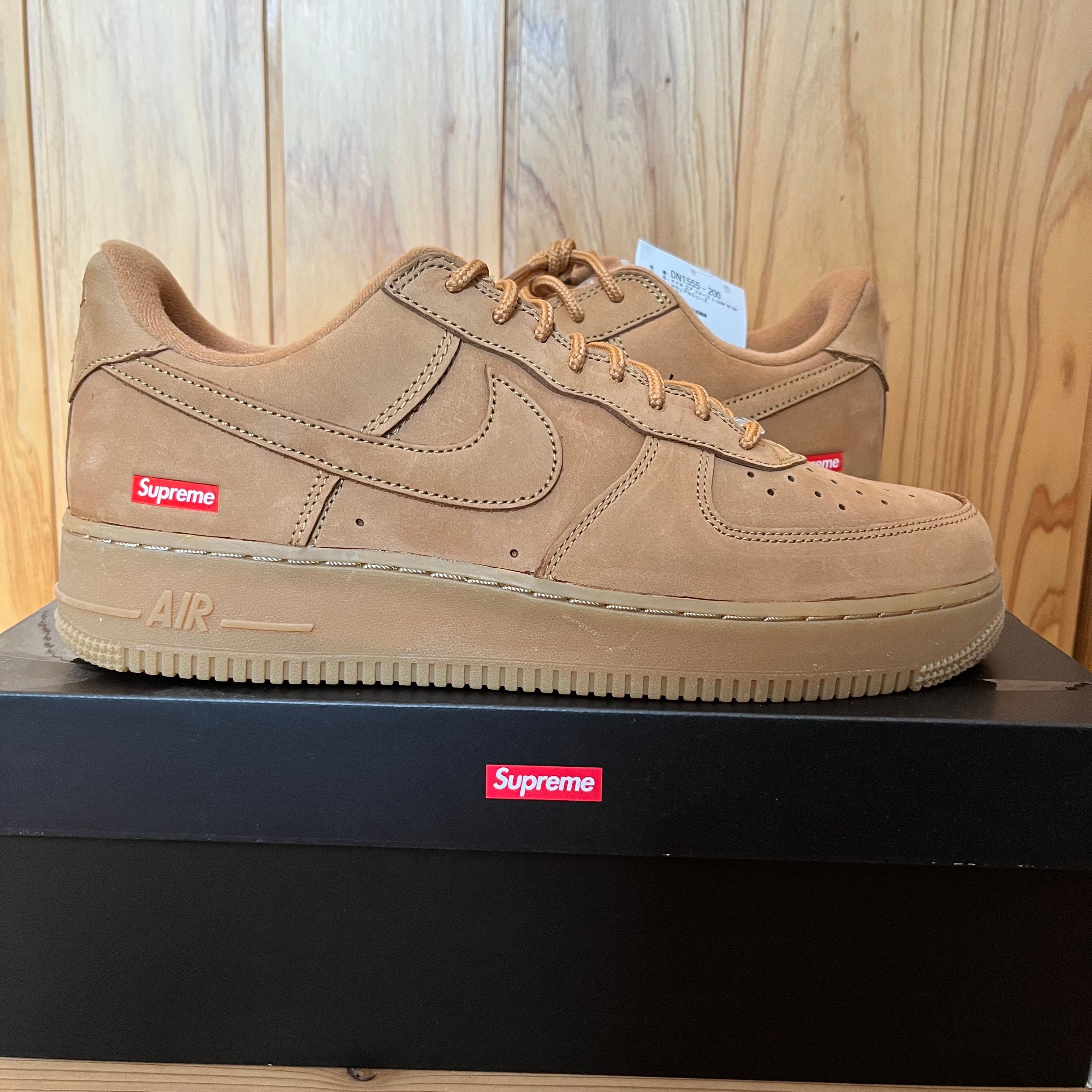 Supreme × Nike Air Force 1 Low "Flax/Wheat"