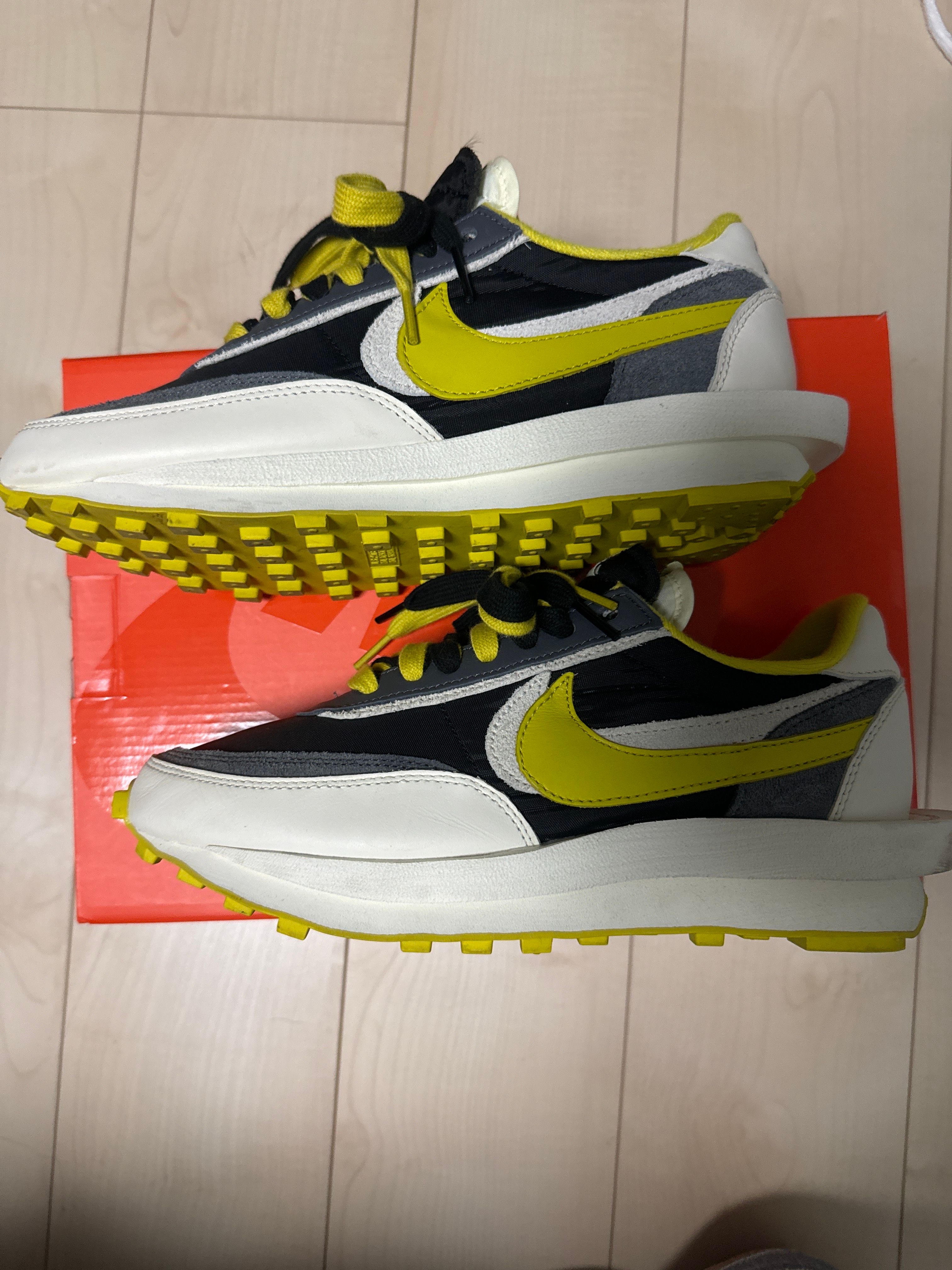 UNDERCOVER × sacai × Nike LD Waffle "Black/Sail-Dark Grey-Bright Citron"