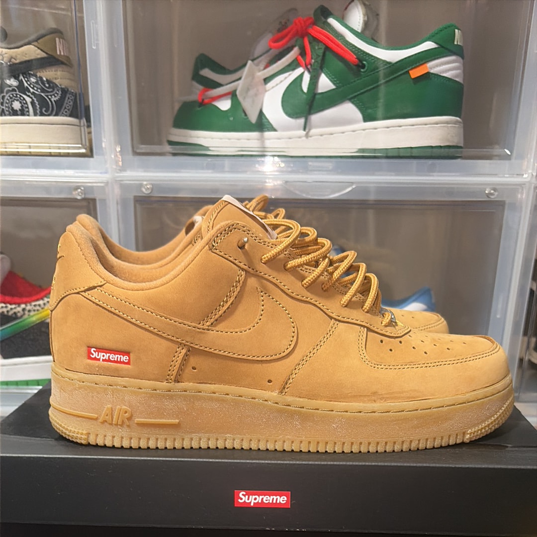 Supreme × Nike Air Force 1 Low "Flax/Wheat"
