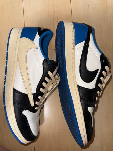 Travis Scott × fragment design × Nike Air Jordan 1 Low OG SP "Military Blue"