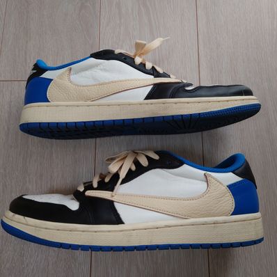 Travis Scott × fragment design × Nike Air Jordan 1 Low OG SP "Military Blue"