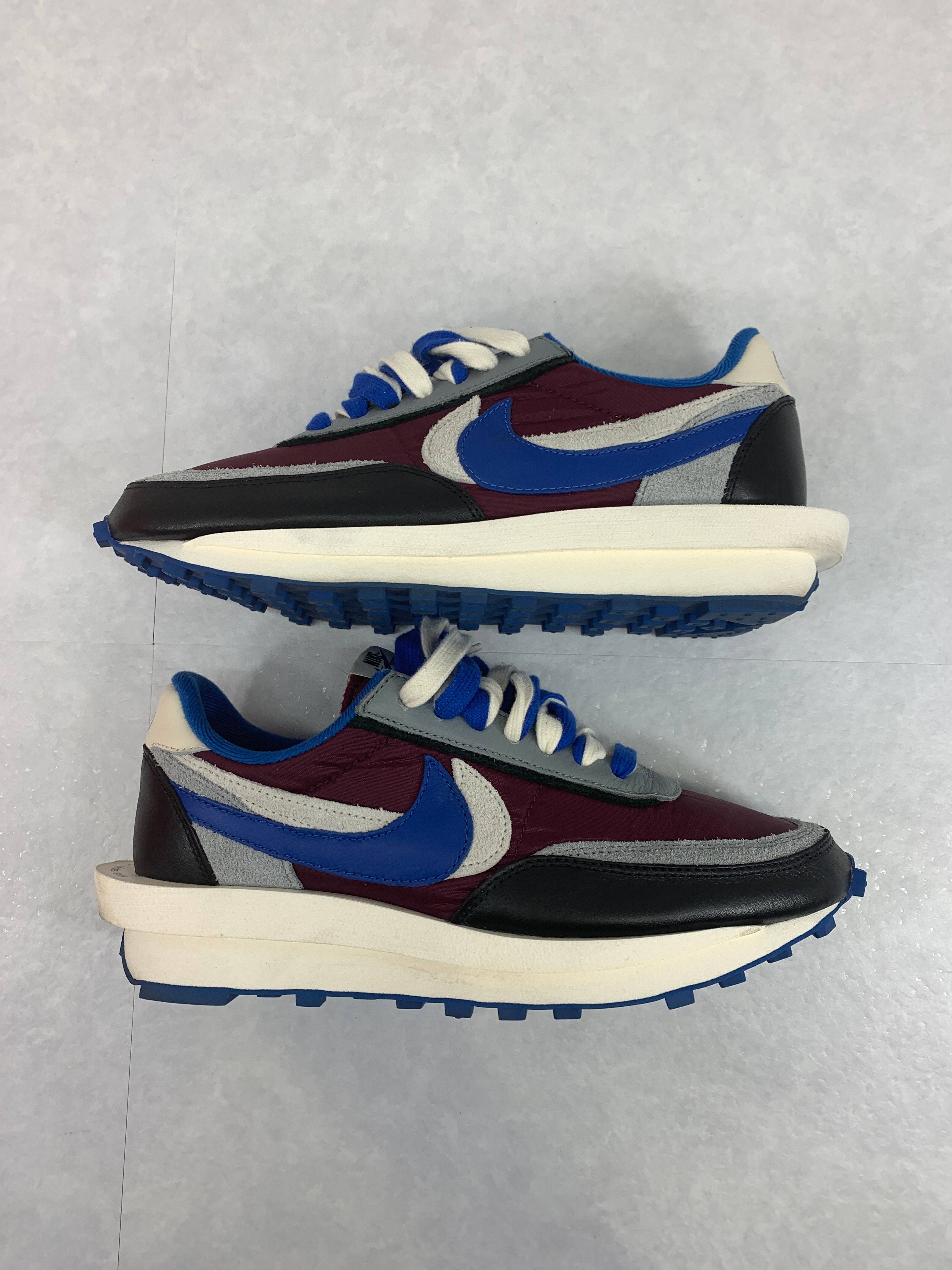 UNDERCOVER × sacai × Nike LD Waffle "Night Maroon/Pale Ivory-Ground Grey-Team Royal"