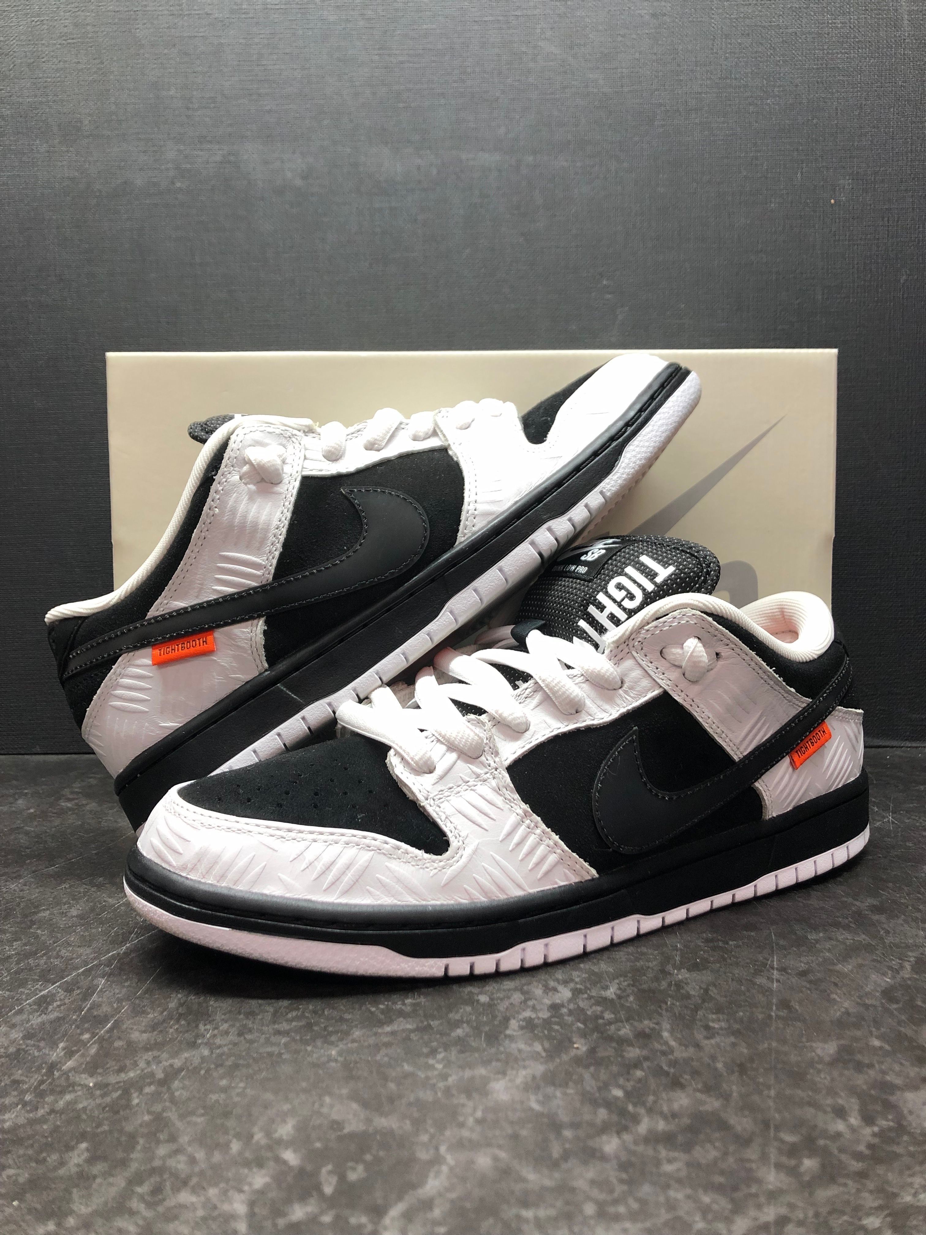 TIGHTBOOTH × Nike SB Dunk Low Pro QS "Black and White"