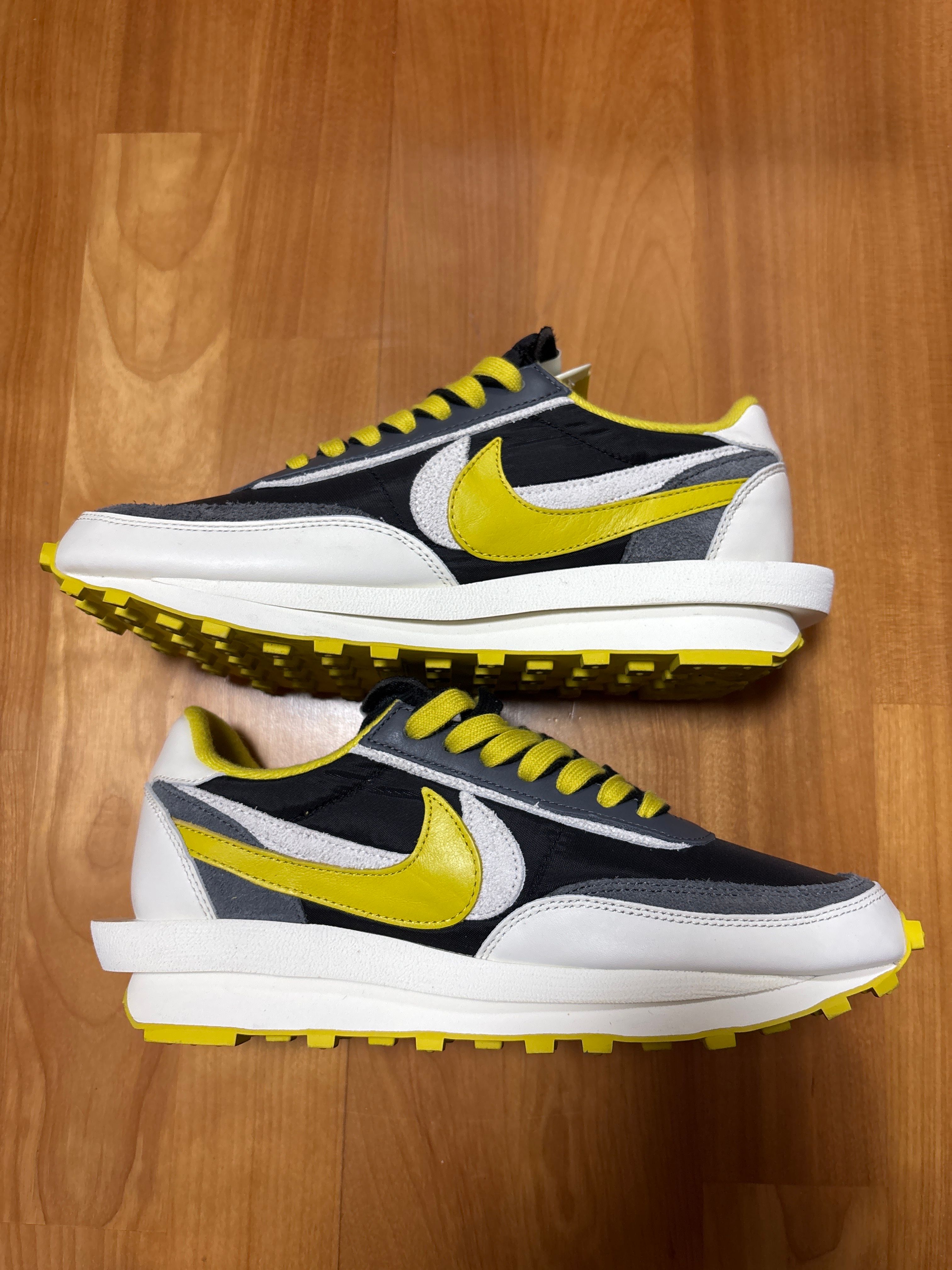 UNDERCOVER × sacai × Nike LD Waffle "Black/Sail-Dark Grey-Bright Citron"