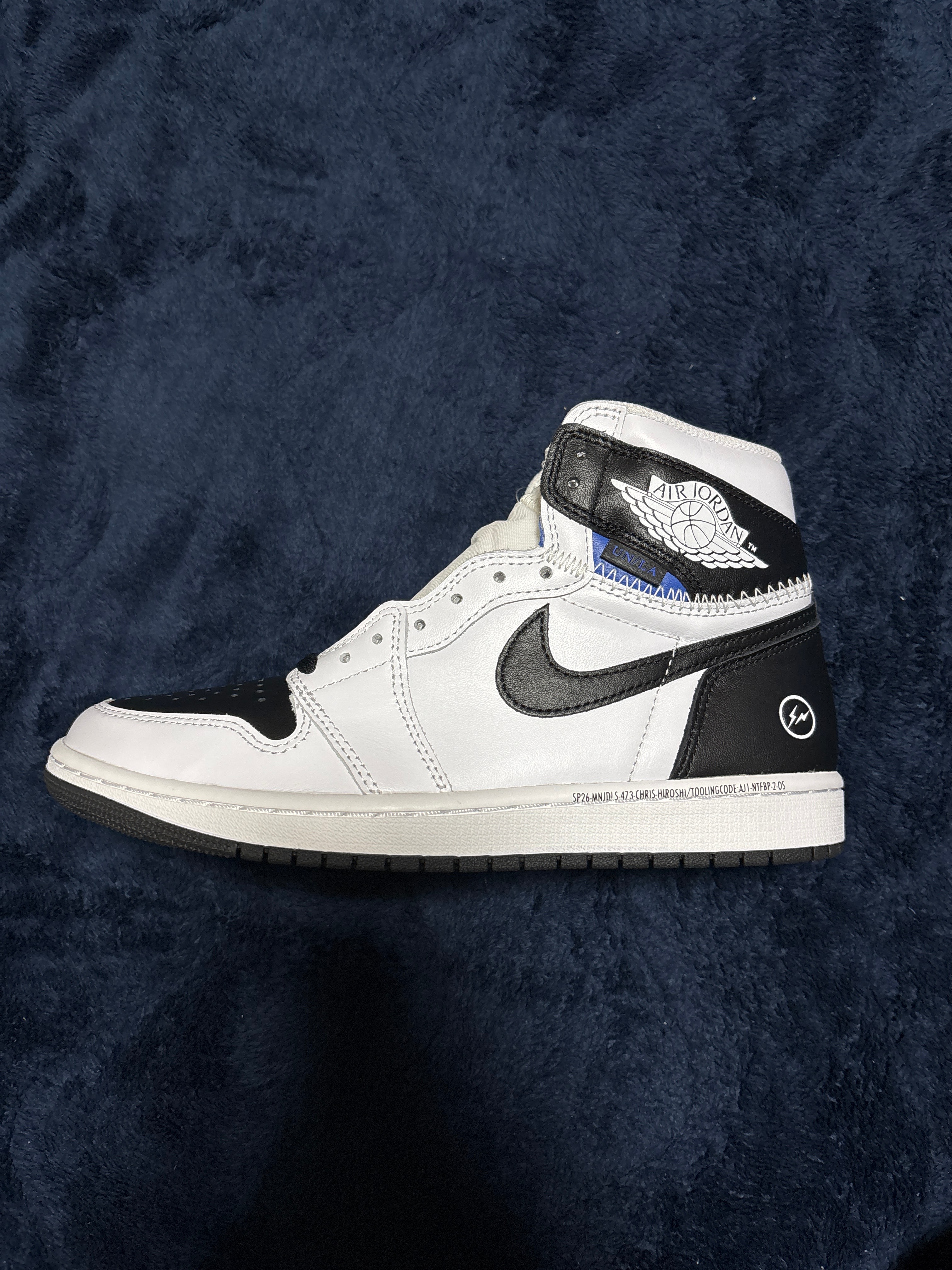 fragment design × UNION × Nike Air Jordan 1 Retro High OG "Black/White"