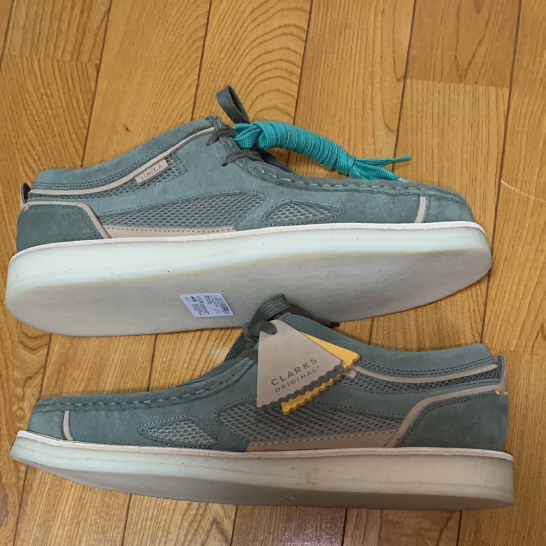 UNION × Clarks Crazy Visions Wallabee "Green Combi"