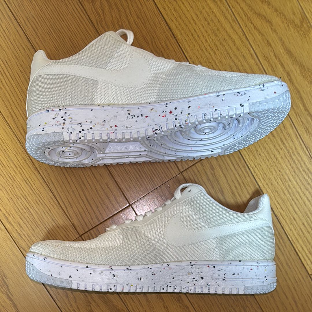 Nike Air Force 1 Low Crater Flyknit "White/White-Sail-Wolf Grey"