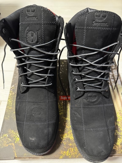 Supreme × Timberland Patchwork 6 Inch Premium Boot "Black"