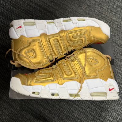 Supreme × Nike Air More Uptempo "Metallic Gold"