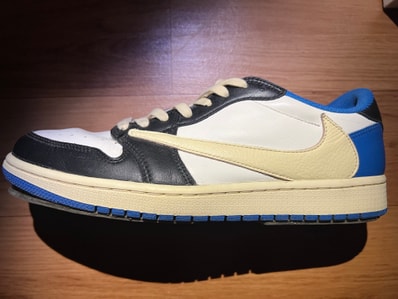 Travis Scott × fragment design × Nike Air Jordan 1 Low OG SP "Military Blue"