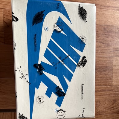 Travis Scott × fragment design × Nike Air Jordan 1 Low OG SP "Military Blue"