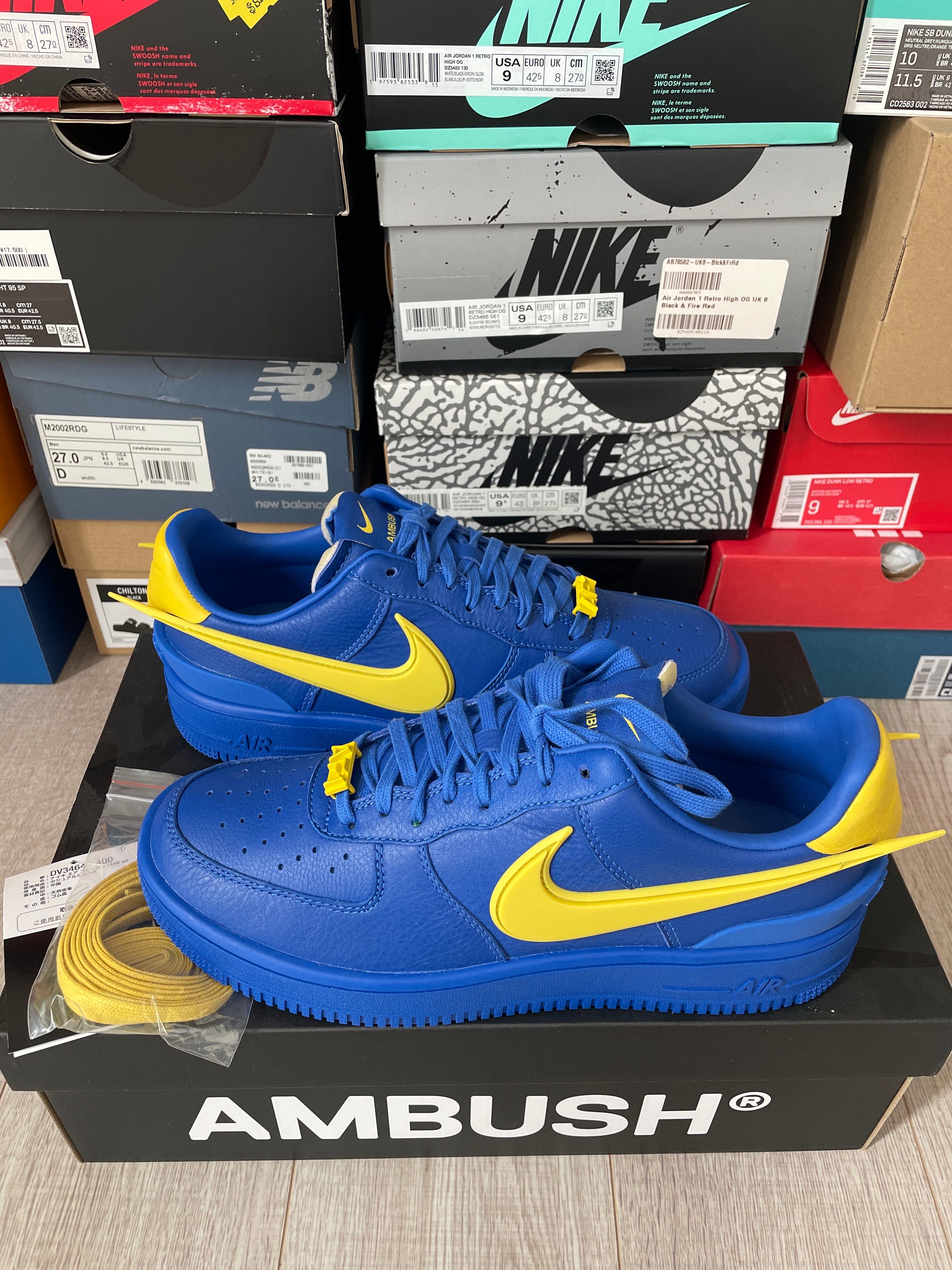 AMBUSH × Nike Air Force 1 Low "Game Royal and Vivid Sulfur"