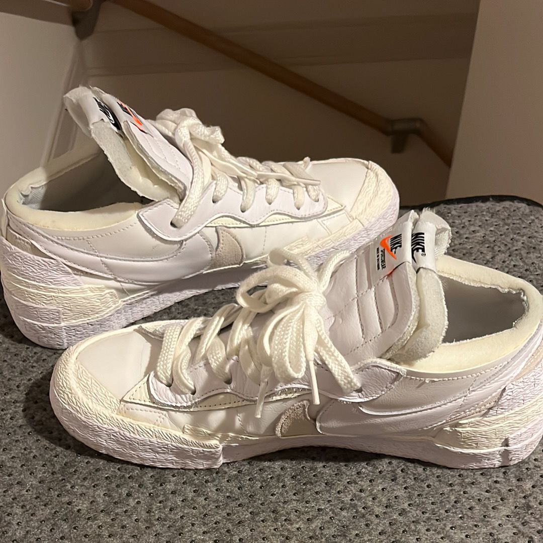 sacai × Nike Blazer Low "White Patent Leather"