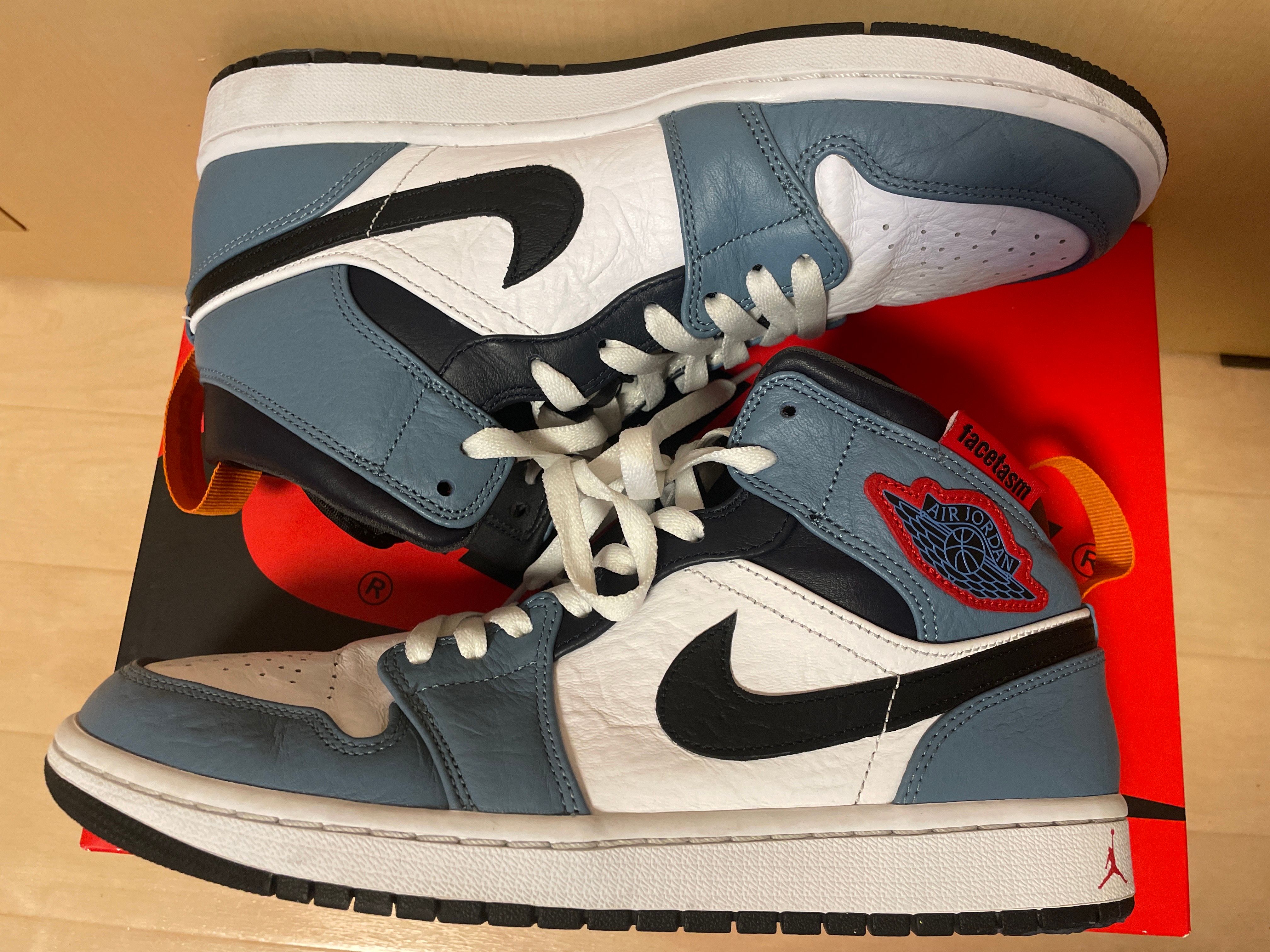 FACETASM × Nike Air Jordan 1 Mid "White/Navy"