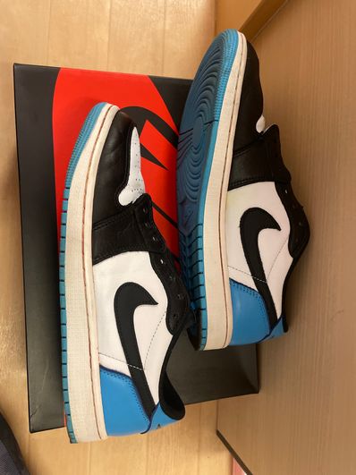 Nike Air Jordan 1 Low OG "Black and Dark Powder Blue/UNC"