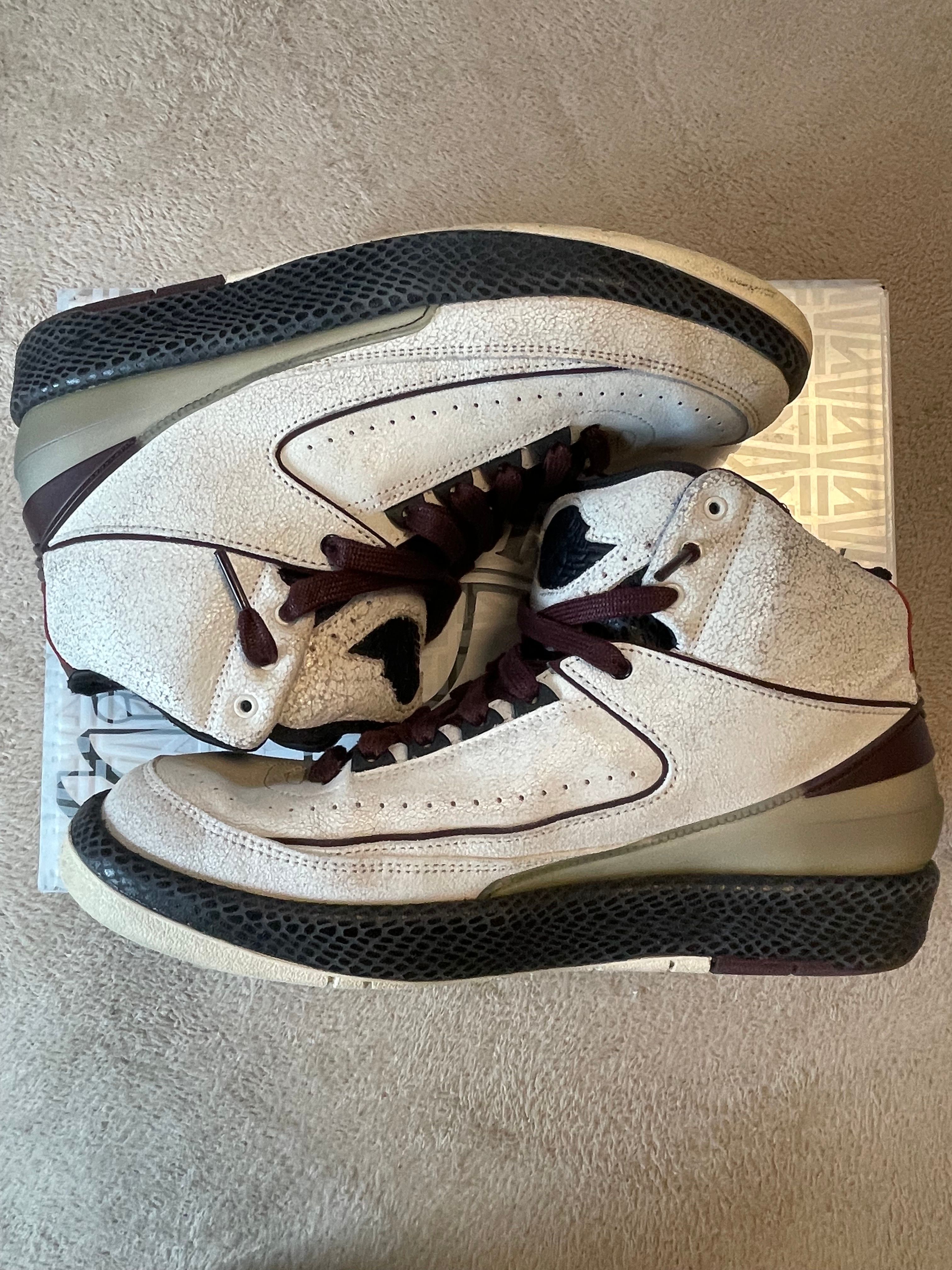 A Ma Maniere × Nike Air Jordan 2 "Airness/Sail and Burgundy"