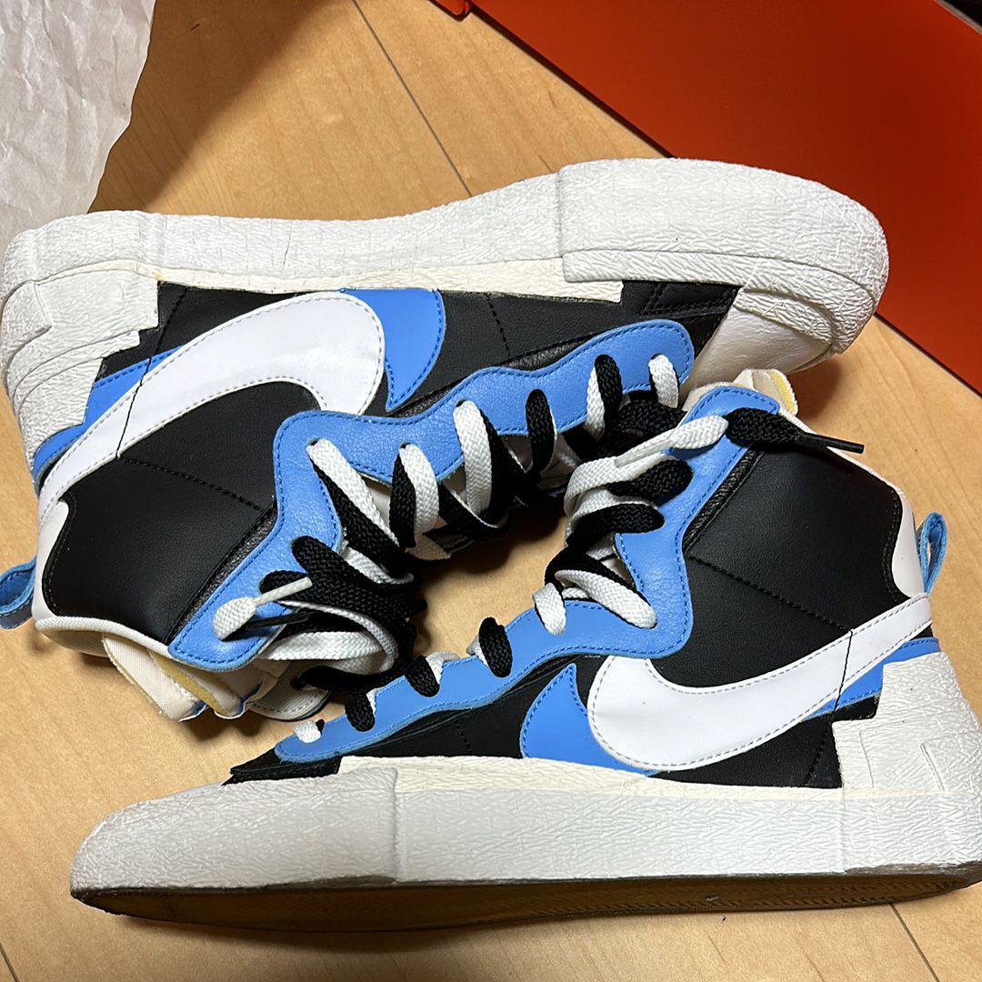 sacai × NIKE BLAZER MID "BLACK / BLUE"