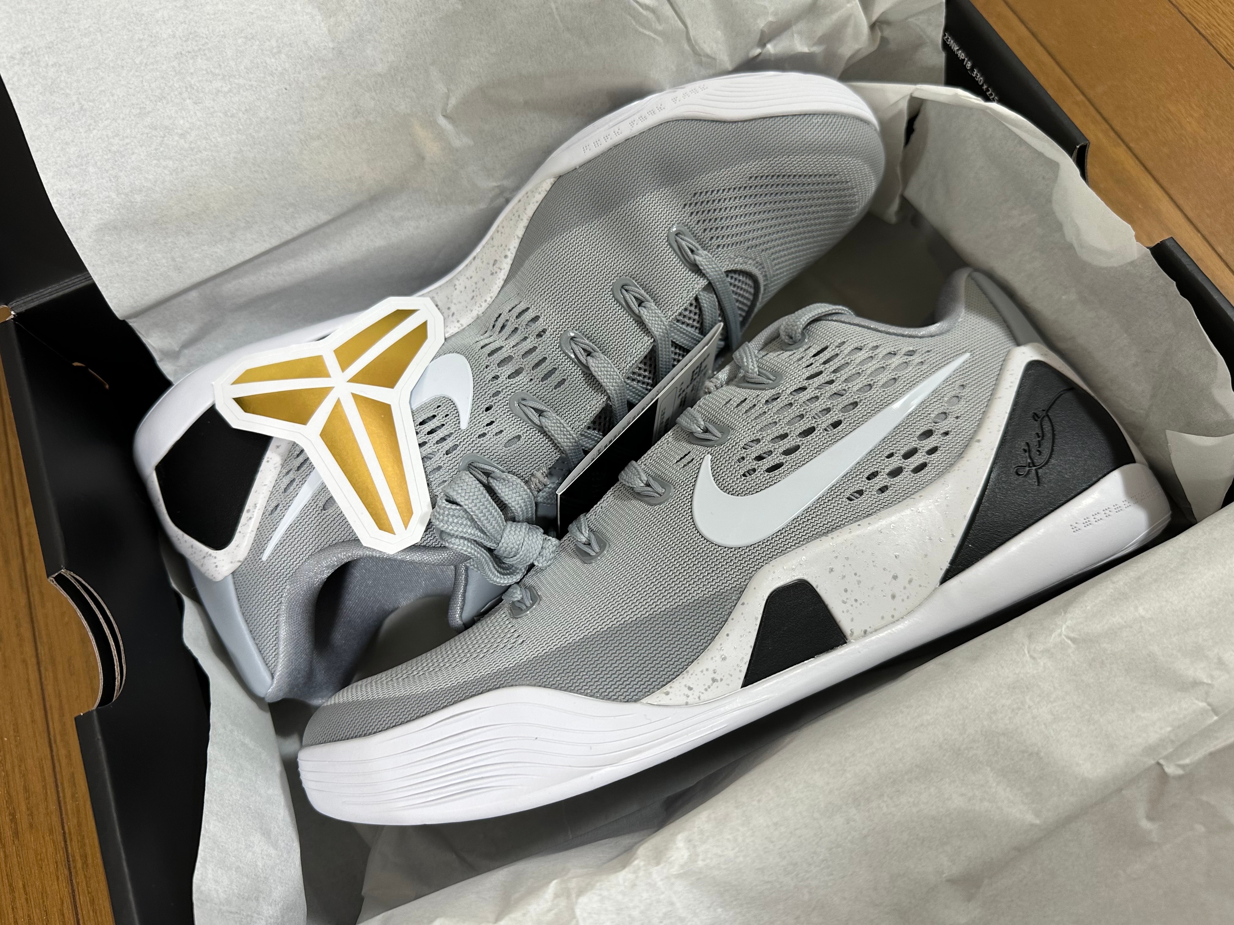 ナイキ コービー9 エリート ロー EM プロトロ "ウルフグレー/ホワイト"