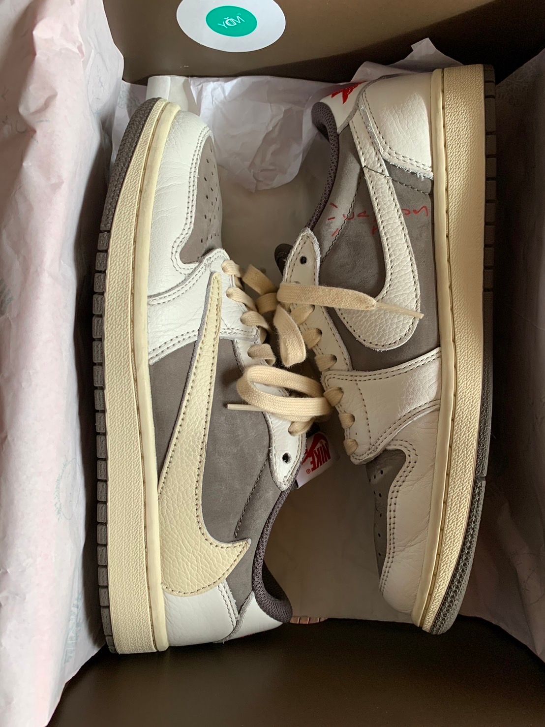 Travis Scott × Nike Air Jordan 1 Low OG SP "Reverse Mocha/Sail and Ridgerock"