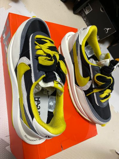 UNDERCOVER × sacai × Nike LD Waffle "Black/Sail-Dark Grey-Bright Citron"