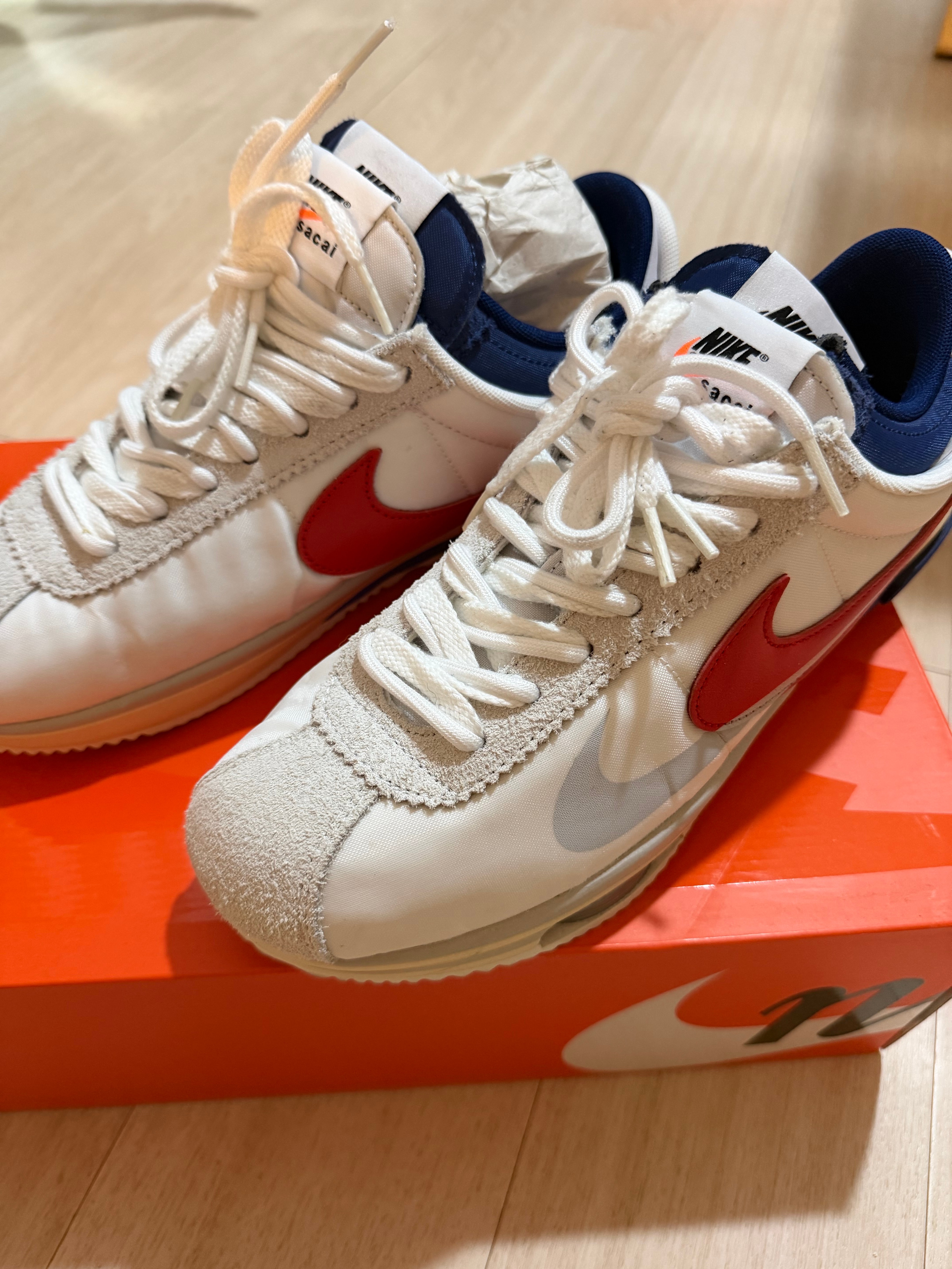 sacai × Nike Zoom Cortez "White and University Red"