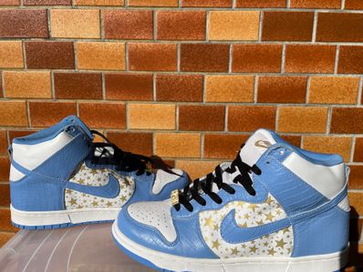 Supreme × Nike SB Dunk High "Blue Stars"