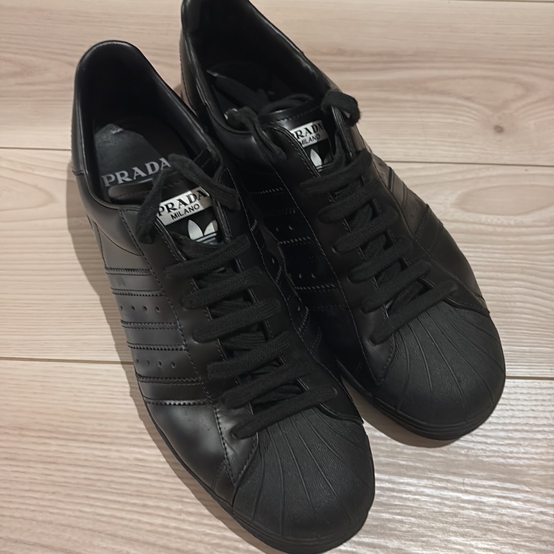 PRADA × adidas Superstar "Black/Core Black-Clack"