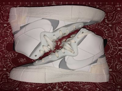 sacai × NIKE BLAZER MID "WHITE/WOLF GREY"