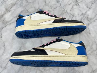 Travis Scott × fragment design × Nike Air Jordan 1 Low OG SP "Military Blue"